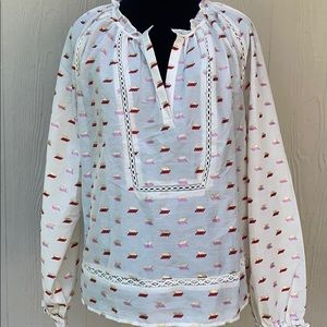 J.CREW POINT SUR POPOVER METALLIC CLIP - DOT